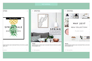 Instagram Template Marble, a Social Media Template by AtelierCartouche (Thumbnail 2 of 5)