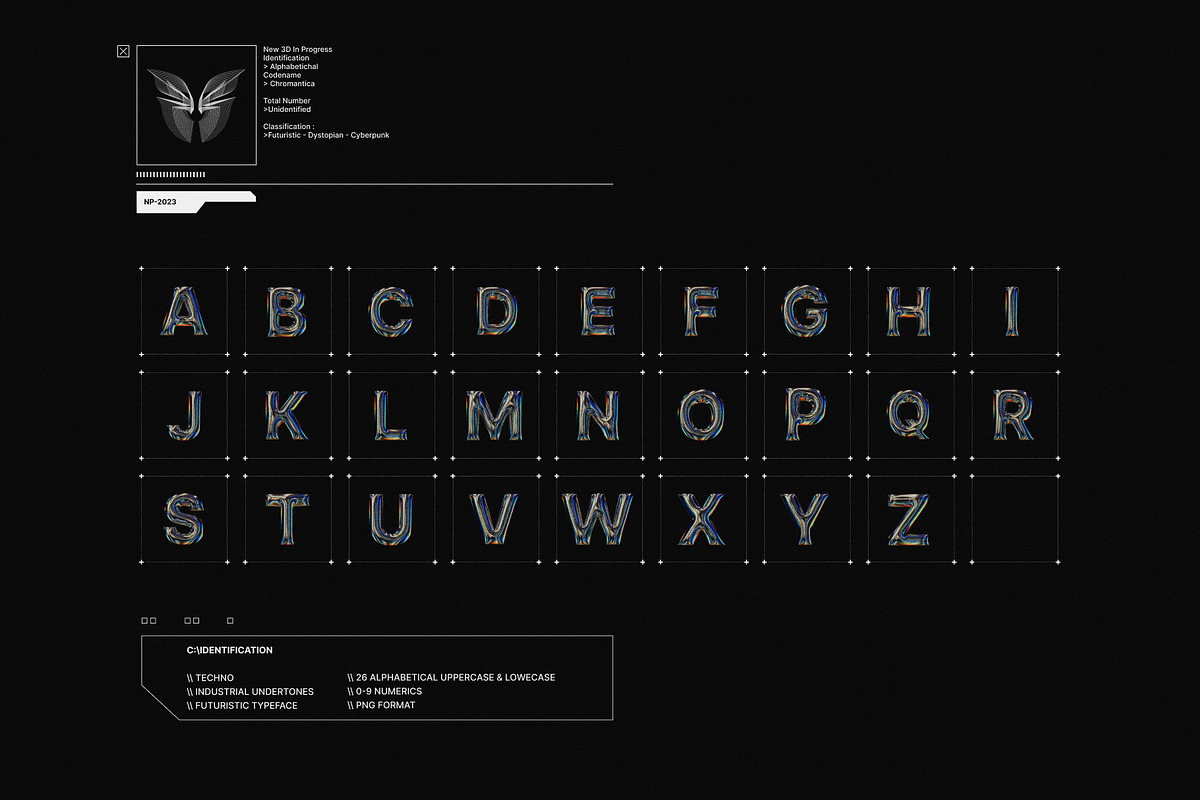 Chromantica - Chrome Alphabet, a Graphic by Pengedar Seni (Photo 2 of 5)