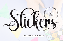 Stickers | Script Font