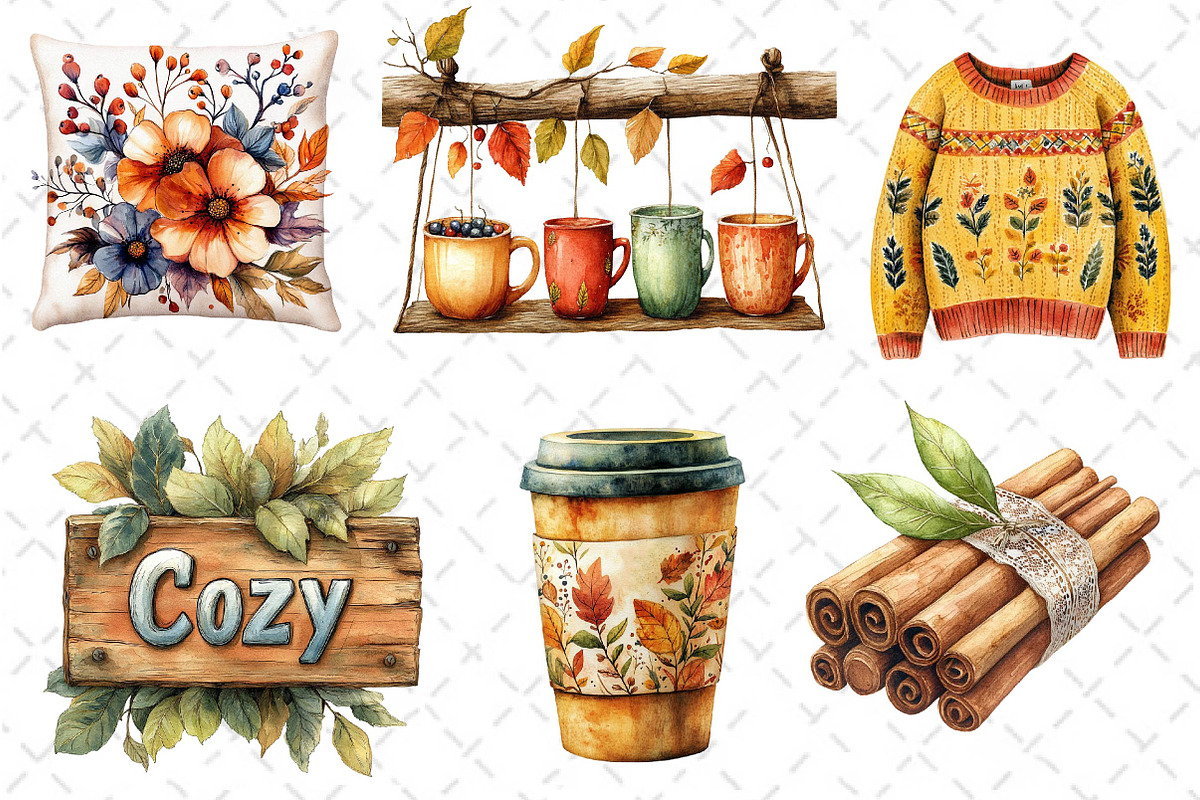 Autumn Clipart Cozy Fall Clipart, an Icon by Dream Creation (Photo 6 of 6)