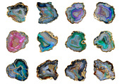 Gold Foil Agate Clipart, an Illustration by Designworld (Thumbnail 2 of 5)