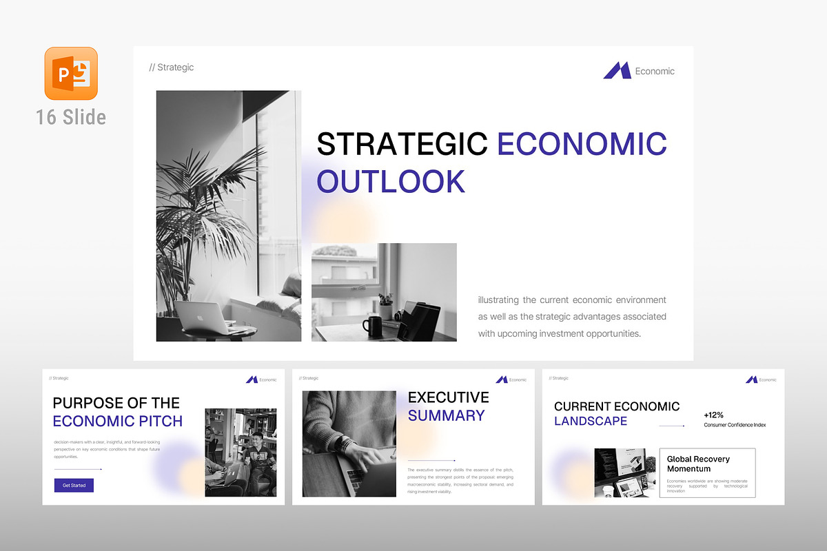 Economy Pitch Powerpoint Template, a Presentation Template by Eklip Studio (Photo 1 of 6)