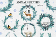 Winter Animal Watercolor Clipart Set, an Animal Illustration by DiashaArt (Thumbnail 7 of 22)