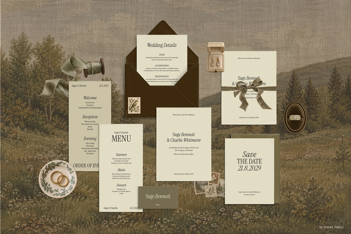 HEIRLOOM WEDDING | 48 templates, an Invitation Template by Crocus Paperi (Photo 8 of 19)