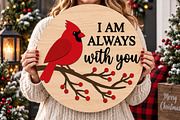 Red Cardinal Christmas Laser Cut SVG, a Seasonal Illustration by Canvas Craft (Thumbnail 5 of 6)