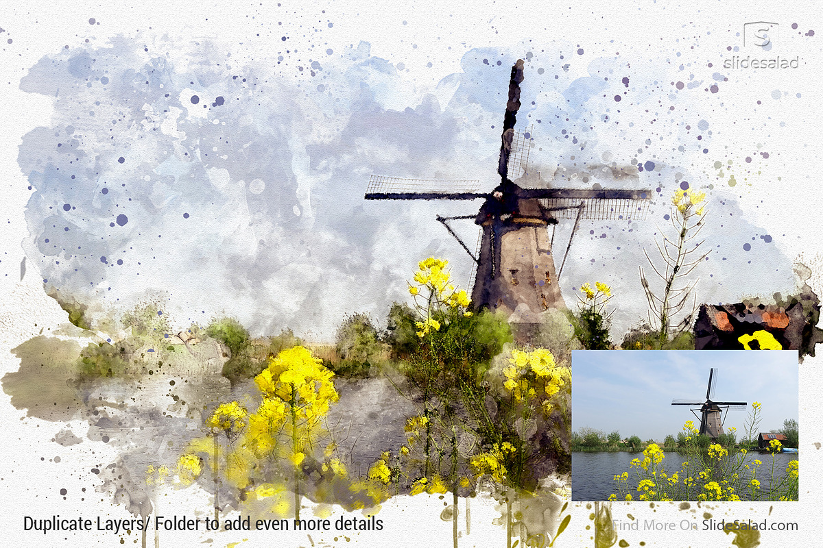 Watercolor Photoshop Mock-ups, an Action Add-On by SlideSalad (Photo 13 of 36)