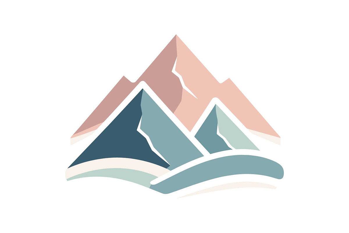 Geometric Mountain Icons Pack, an Object Graphic by yasushie (Photo 6 of 12)