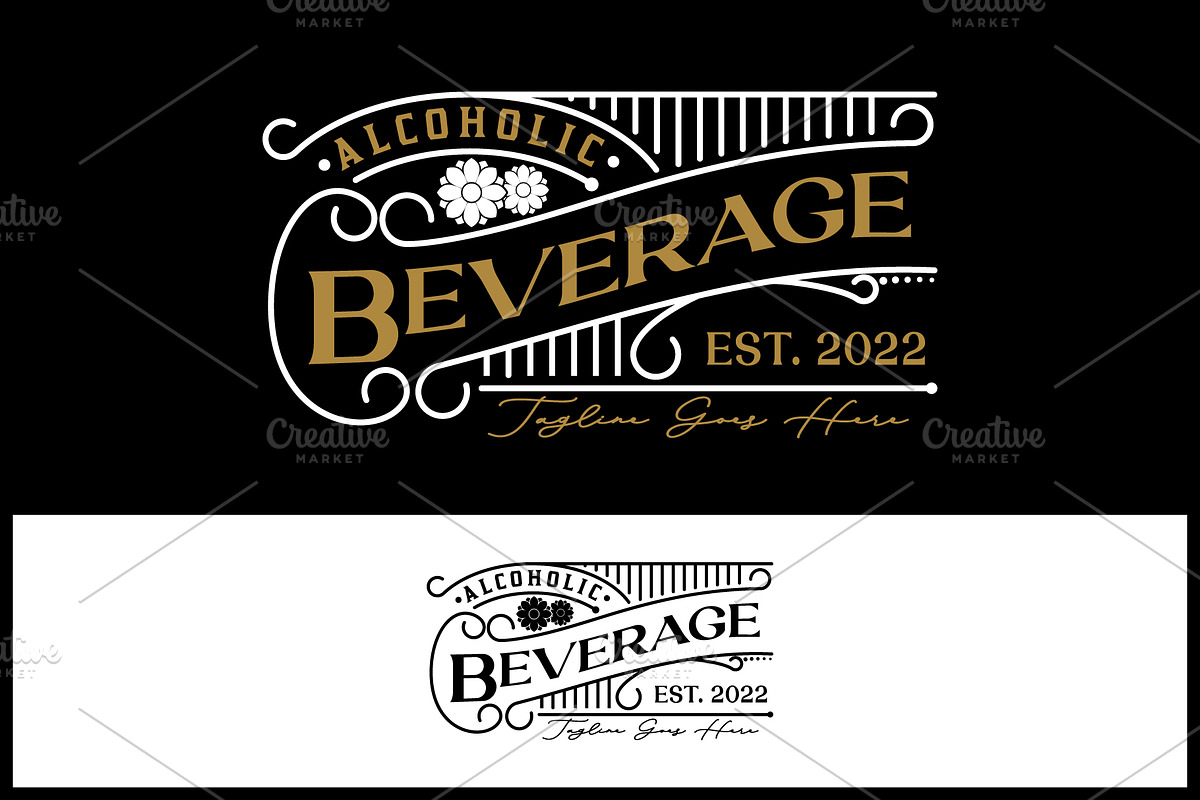 Vintage Beverage Cocktail Logo, a Branding & Logo Template by Atlantis X Nurman Arbai (Photo 1 of 2)