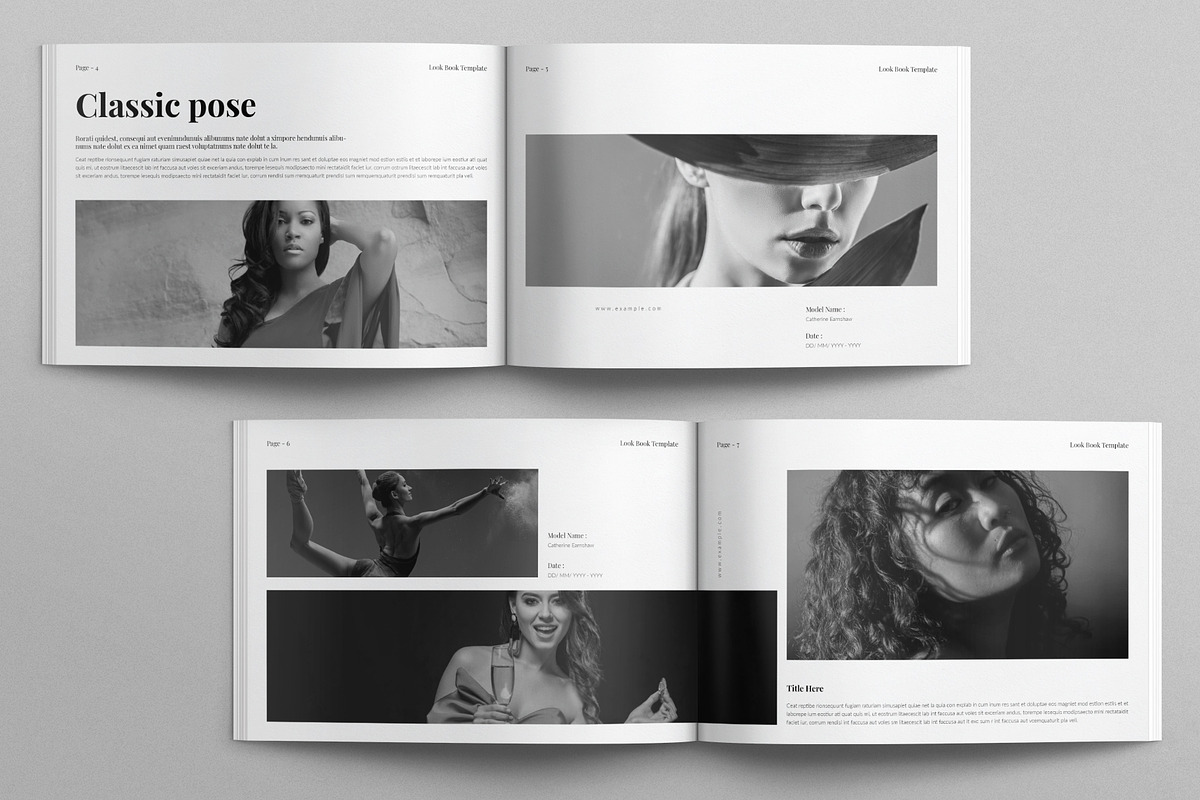 Look Book Template Landscape, a Magazine Template by E-Type (Photo 3 of 7)