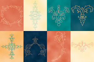 Damask Elements & Seamless Patterns