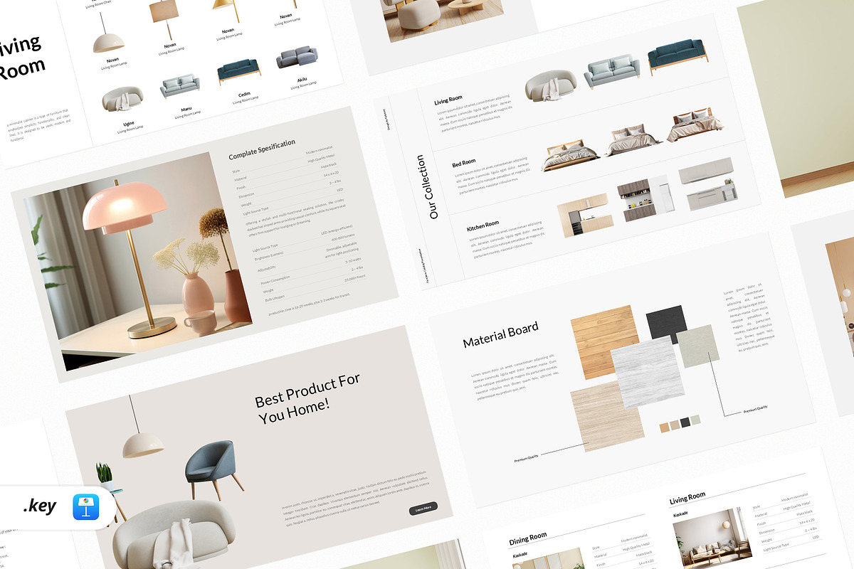 Furniture Catalog Keynote Template, a Presentation Template by kylyman (Photo 1 of 6)