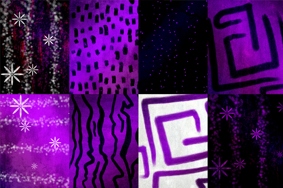 Purple Paradise Pattern Textures, a Pattern Graphic by Designbase (Photo 3 of 4)