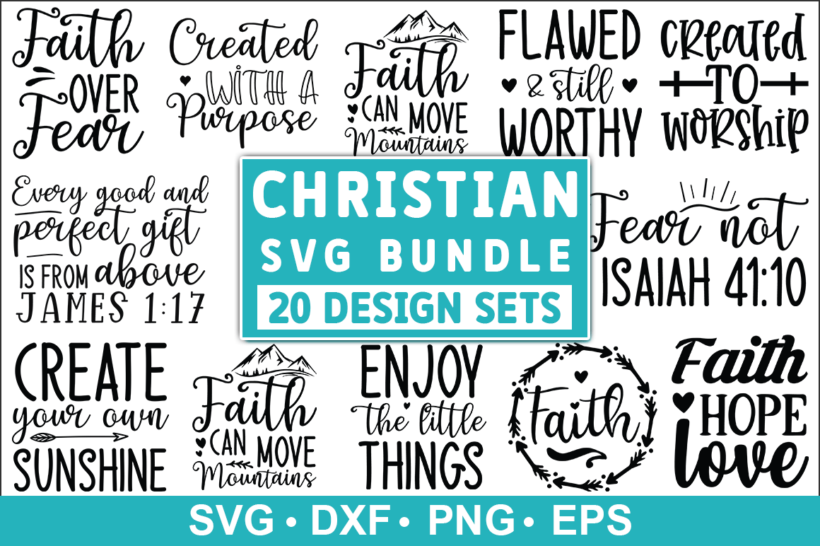 Christian Inspirational SVG Bundle | Illustrations ~ Creative Market