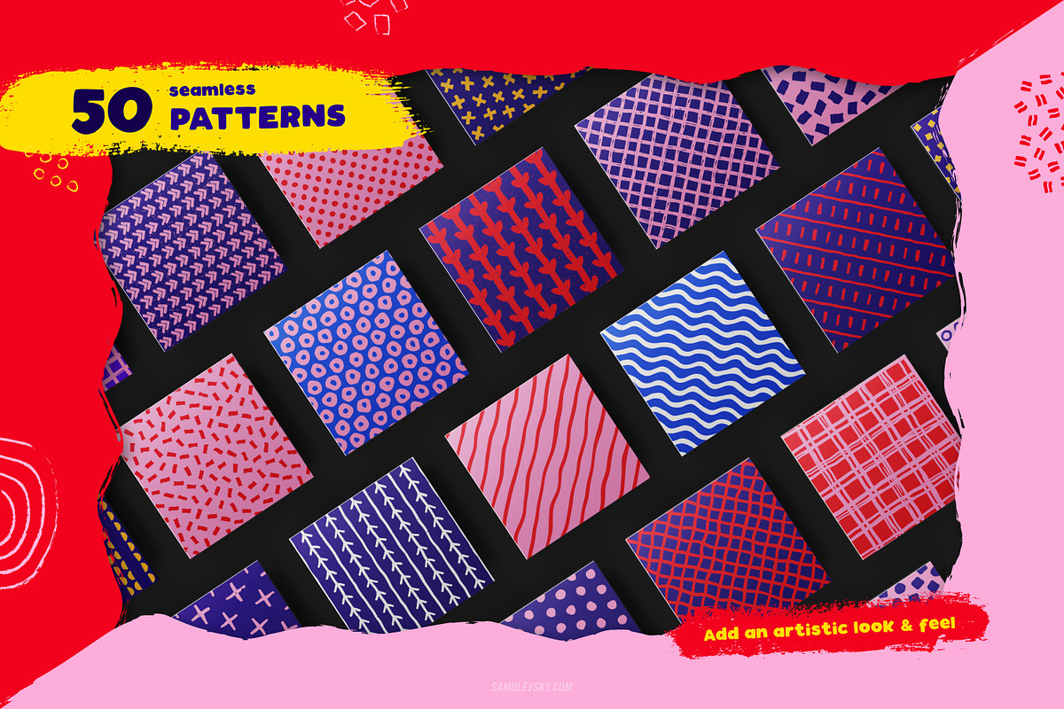 Hand-Drawn Patterns, Shapes, Brushes, a Pattern Graphic by Samolevsky (Photo 5 of 23)