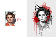 Artistic Watercolor Tattoo Art, an Action Add-On by MRI STUDIO (Thumbnail 8 of 28)