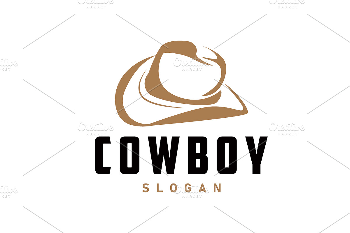 Cowboy hat logo simple old design, a Branding & Logo Template by Maylianaw28