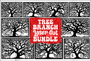 Tree Branch Laser Cut Panel Bundle, an Object Graphic by balal