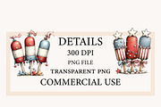Whimsical Patriotic ice cream, a Seasonal Illustration by Designworld (Thumbnail 4 of 9)