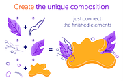 TEXTURAL abstract shapes + leaves, an Object Graphic by museberry (Thumbnail 6 of 12)