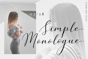 Simple Monologue - Beauty Font