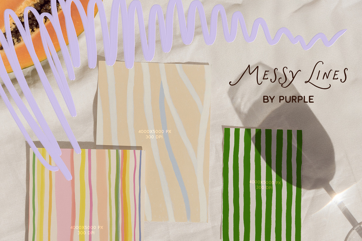 Messy Lines: backgrounds & borders, a Texture Graphic by Purple (Photo 4 of 11)