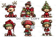 Wishmical Christmas Teddy Bear, an Illustration by Craft Nest (Thumbnail 5 of 8)