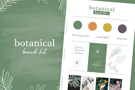 Botanical Brand Kit Logo Template