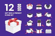 gift box and present icons set, a Decorative Illustration by Design Present (Thumbnail 1 of 3)