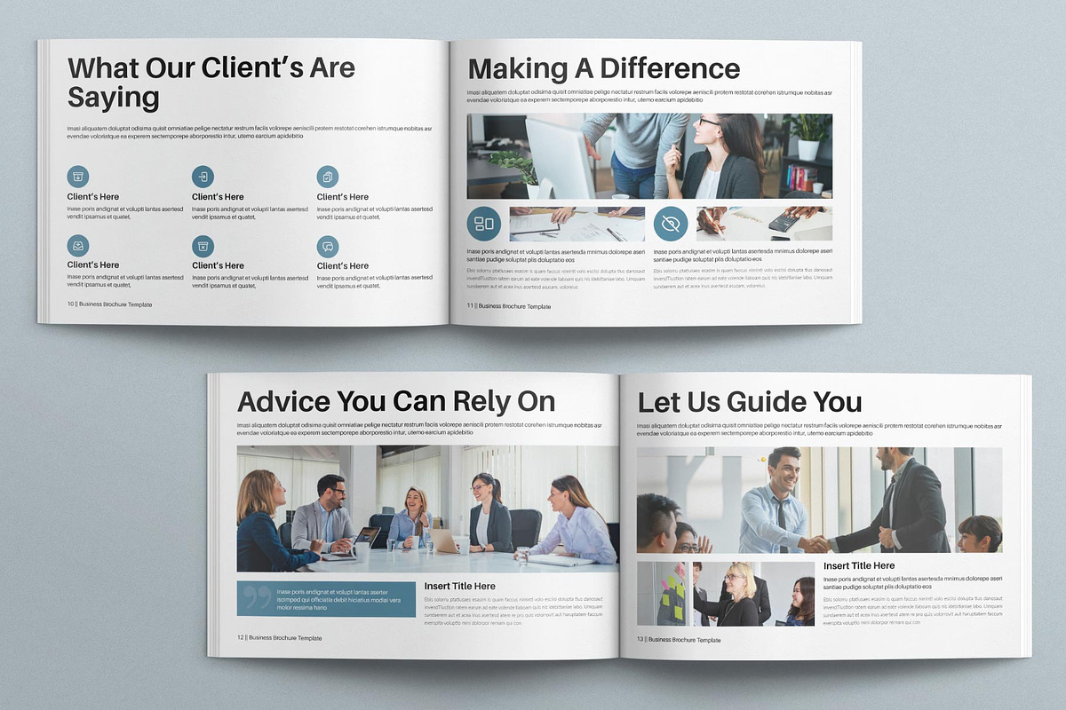Business Brochure Template Landscape, a Brochure Template by E-Type (Photo 5 of 7)