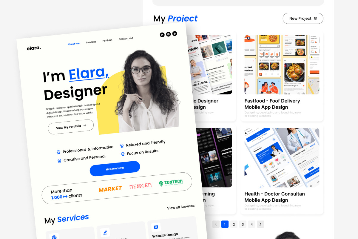Portfolio Landing Page for Designer, a Landing Page Template by twinstd (Photo 2 of 5)