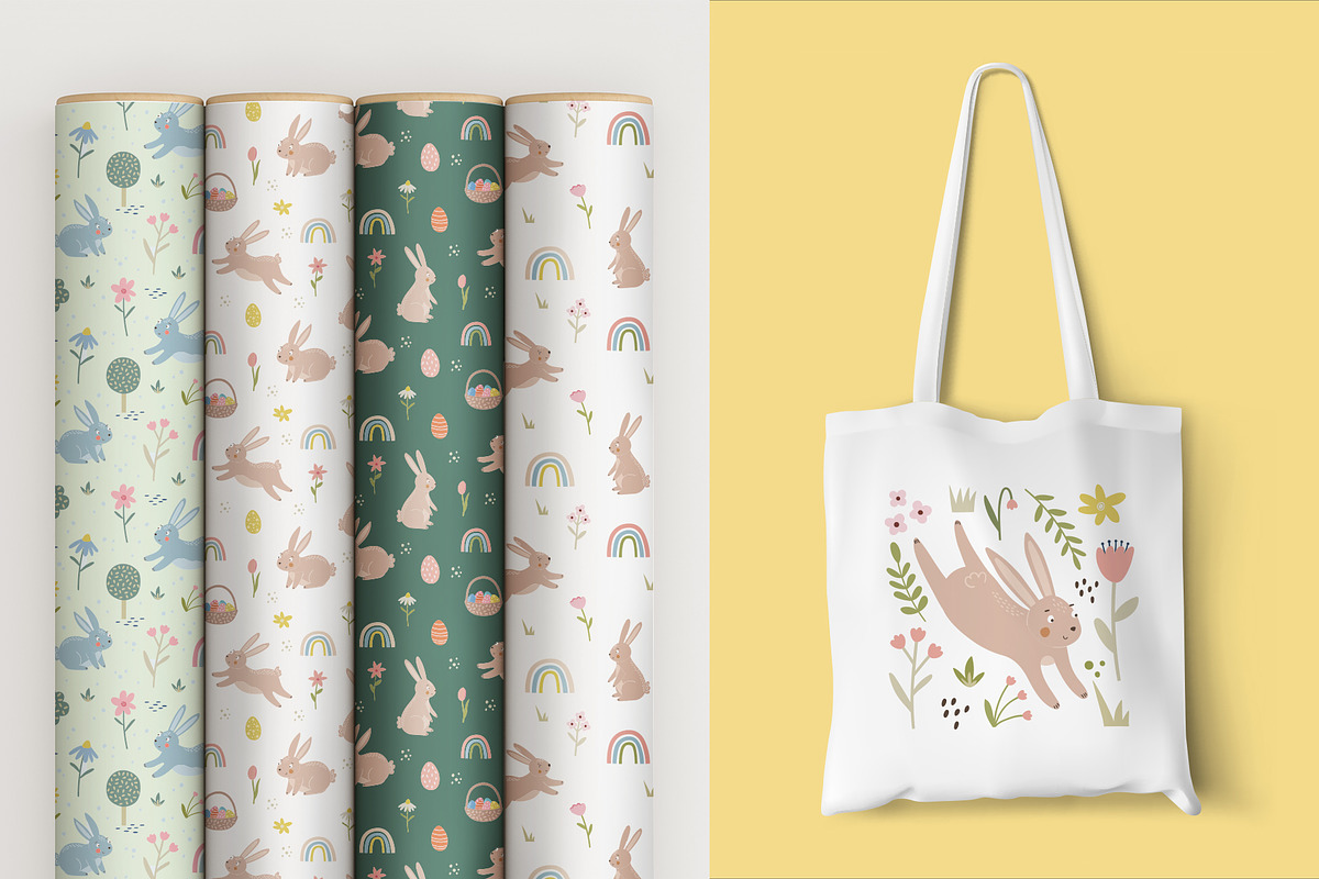 Easter Bunny Clipart, a Seasonal Illustration by Nadezhda Mikhailova (Photo 5 of 11)