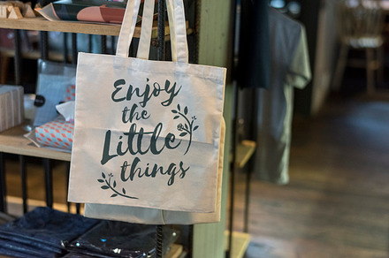 Tote bag with the phrase containing ads, advertisement, and bag, an Arts & Entertainment Photo by rawpixel