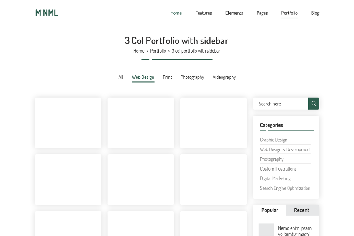 MiNML - Clean & Minimal PSD Template, an UI Kit Template by Saif71 - Shop (Photo 12 of 19)