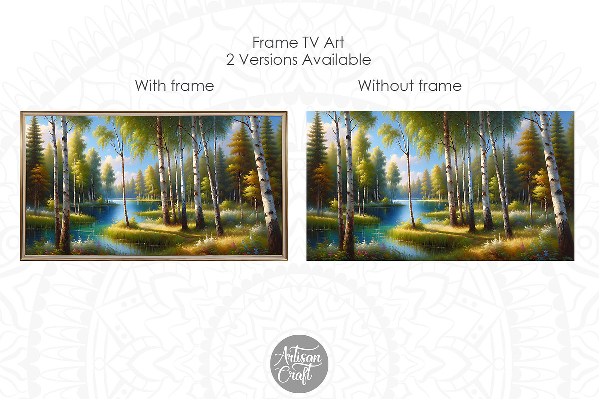 Birch tree forest landscape TV art, a Background Graphic by Artisan Craft (Photo 3 of 4)