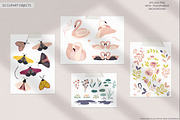 Swan lake pattern collection, an Animal Illustration by Cozy pattern shop (Thumbnail 2 of 8)