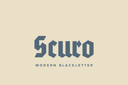 Scuro – A Bold and Edgy Blackletter, a Blackletter Font by Creative Foundry
