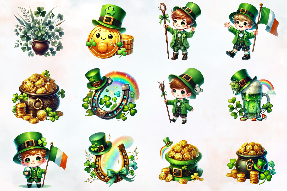 St Patrick's day sublimation clipart, an Illustration by RobertsArt (Photo 7 of 7)