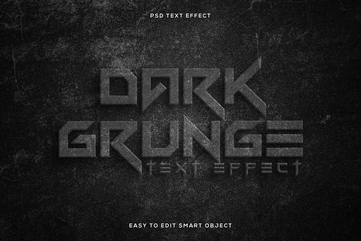 Dark Grunge Texture Text Effect PSD, a Layer Style Add-On by Beast Designer (Photo 1 of 2)