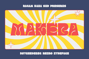 Makeba - Psychedelic Header Typeface