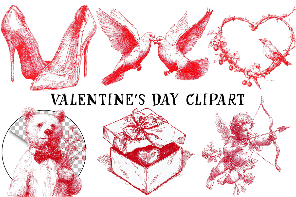 Valentine’s Day Clipart, an Illustration by OK Design (Photo 2 of 6)