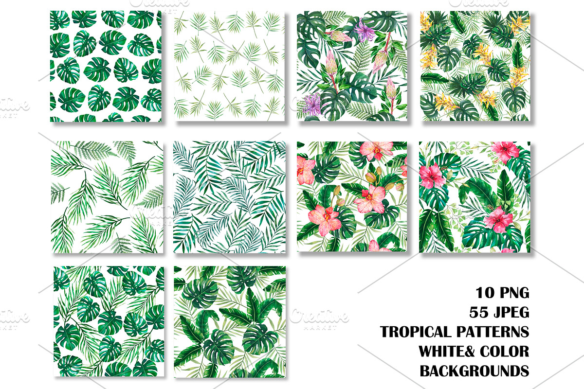 Watercolor Tropical BIG BUNDLE PNG, a Seasonal Illustration by PatternPalette (Photo 14 of 15)