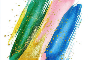Abstract watercolor paint strokes go, an Abstract Photo by Pixeness Studio