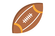 Rugby Ball Flat Icon, an Icon by Pexelpy (Thumbnail 1 of 2)