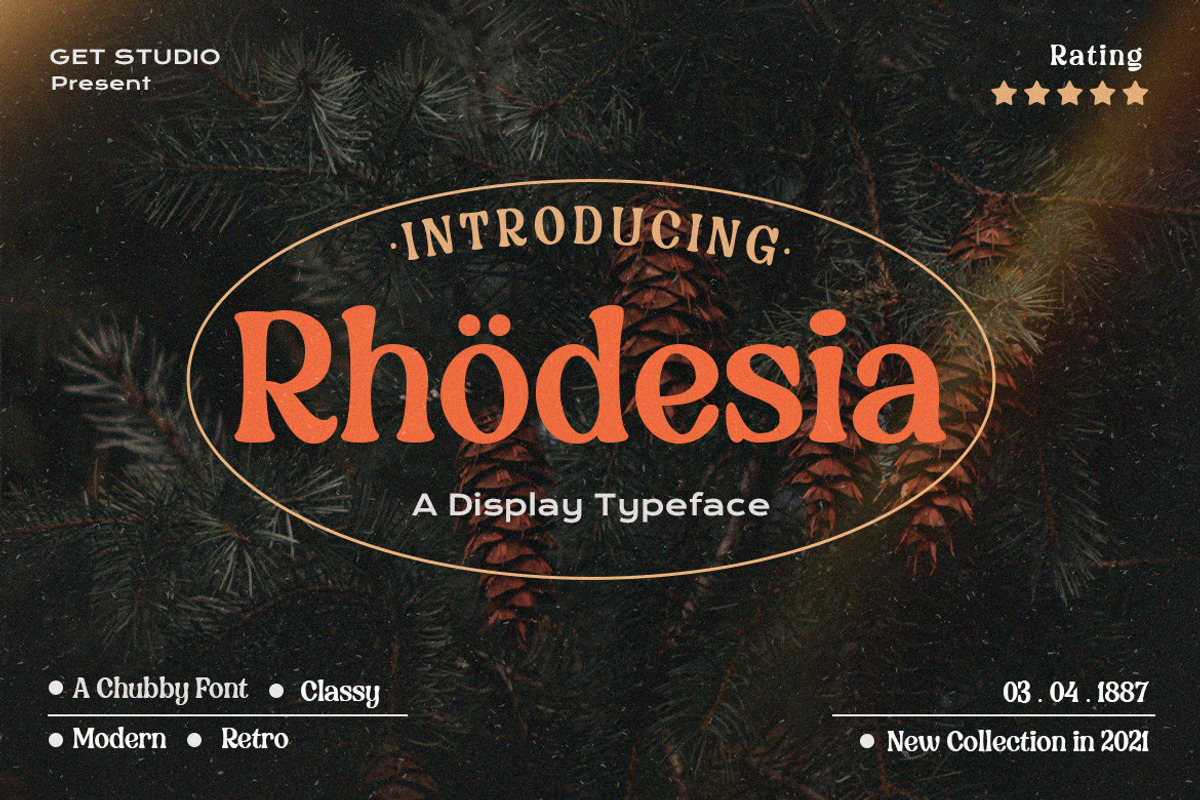 Rhodesia - Retro Serif Font, a Sans Serif Font by Get Studio (Photo 1 of 10)