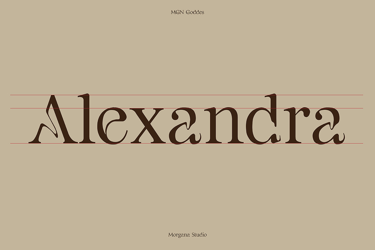 MGN Goddes, a Serif Font by Morgana Studio (Photo 4 of 6)