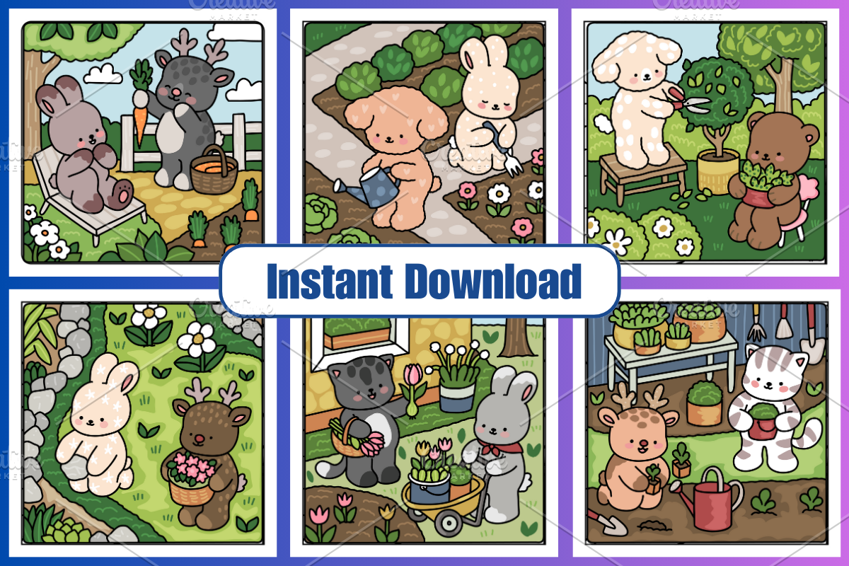 Little Cuddles Coloring Book, a Decorative Illustration by Coco Bloom (Photo 5 of 6)