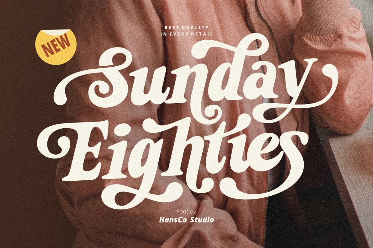 Sunday Eighties Font, a Serif Font by HansCo Studio (Photo 1 of 17)