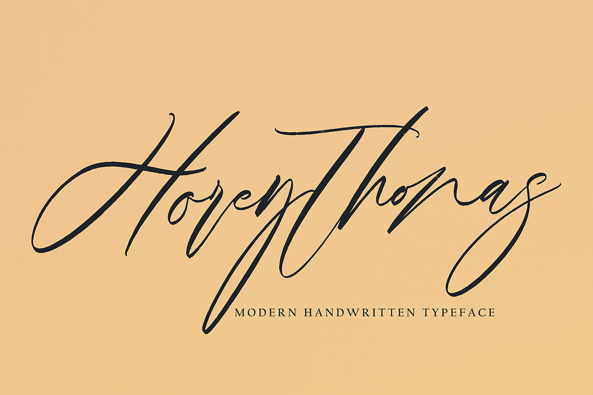 Horeythonas, a Handwritten Font by pineungtype (Photo 1 of 8)