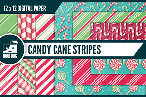 Candy Cane Stripe Digital Paper