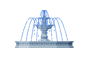 Vintage Fountain, Urban, an Object Illustration by TopVectors